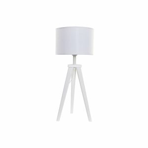 Lâmpada de mesa DKD Home Decor 8424001807918 Madeira Branco 220 V 50 W 30 x 30 x 72 cm