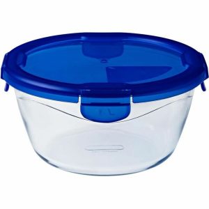 Recipiente para Conservar Alimentos Pyrex Azul Transparente Redonda 1,6 L (6 Peças)